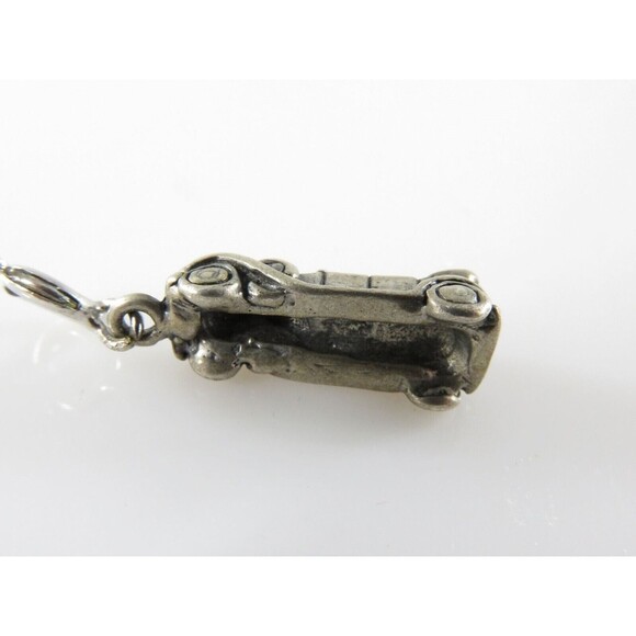 Vintage 3D Sterling Silver Old Antique Convertible Car Travel Charm C Clasp Char - Picture 5 of 6